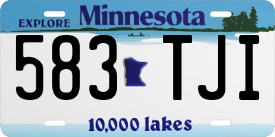 MN license plate 583TJI