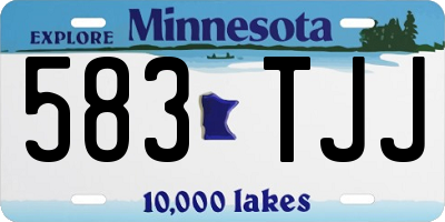 MN license plate 583TJJ