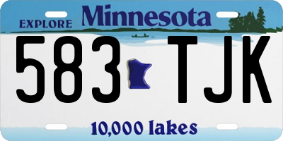 MN license plate 583TJK
