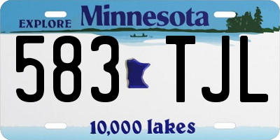 MN license plate 583TJL