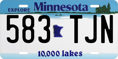 MN license plate 583TJN