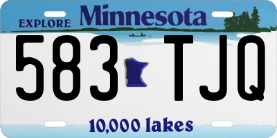 MN license plate 583TJQ