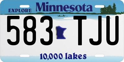 MN license plate 583TJU
