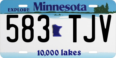 MN license plate 583TJV
