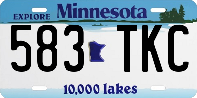 MN license plate 583TKC