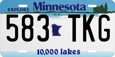 MN license plate 583TKG