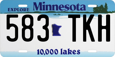 MN license plate 583TKH