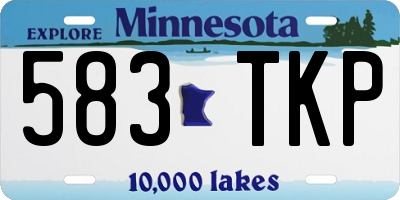 MN license plate 583TKP
