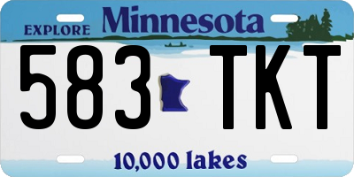 MN license plate 583TKT