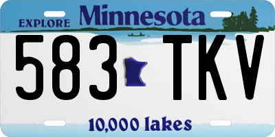 MN license plate 583TKV