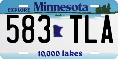 MN license plate 583TLA