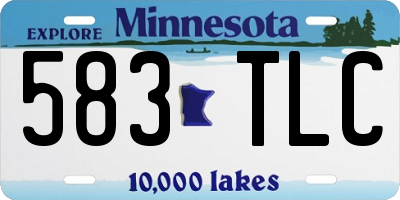 MN license plate 583TLC