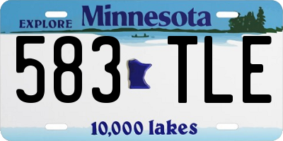 MN license plate 583TLE