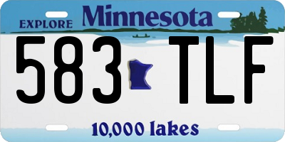 MN license plate 583TLF