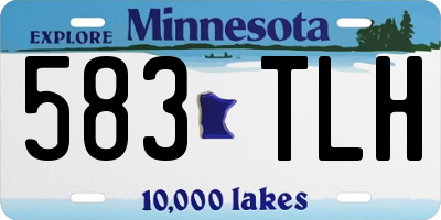 MN license plate 583TLH