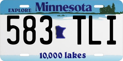 MN license plate 583TLI