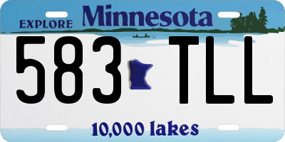 MN license plate 583TLL