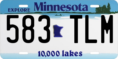 MN license plate 583TLM