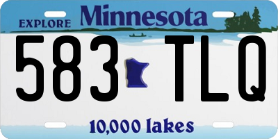 MN license plate 583TLQ