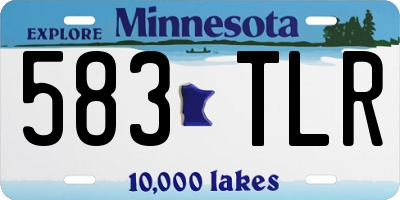MN license plate 583TLR