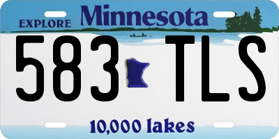 MN license plate 583TLS