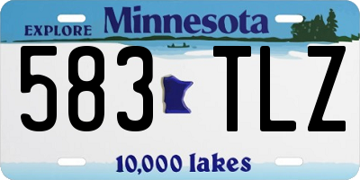 MN license plate 583TLZ
