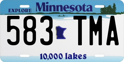 MN license plate 583TMA