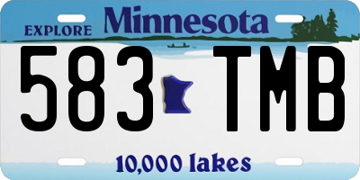 MN license plate 583TMB