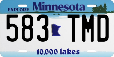 MN license plate 583TMD