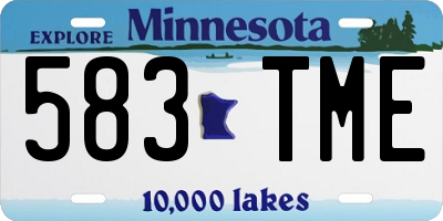 MN license plate 583TME