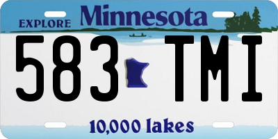 MN license plate 583TMI