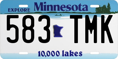 MN license plate 583TMK