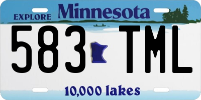 MN license plate 583TML