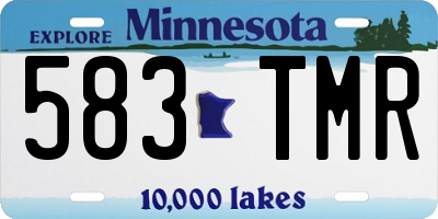 MN license plate 583TMR