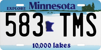 MN license plate 583TMS