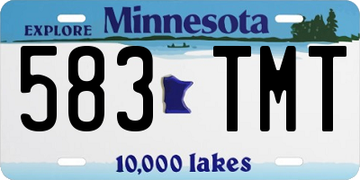 MN license plate 583TMT