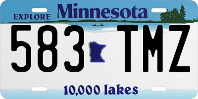 MN license plate 583TMZ