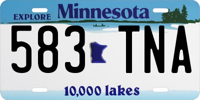 MN license plate 583TNA