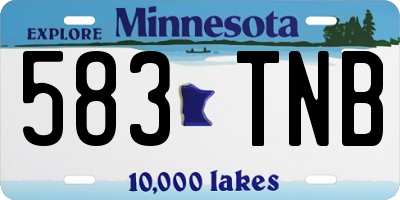 MN license plate 583TNB