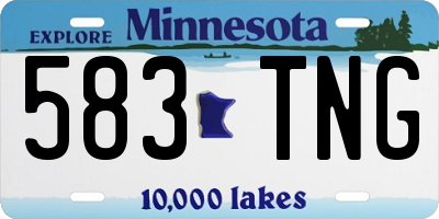 MN license plate 583TNG