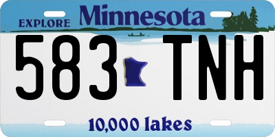 MN license plate 583TNH