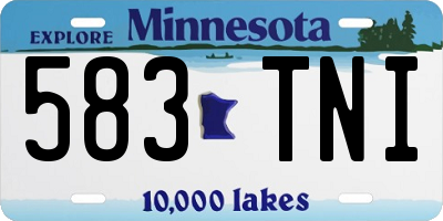 MN license plate 583TNI