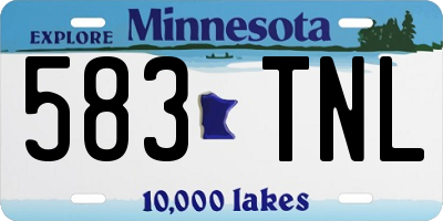 MN license plate 583TNL