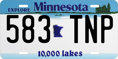 MN license plate 583TNP