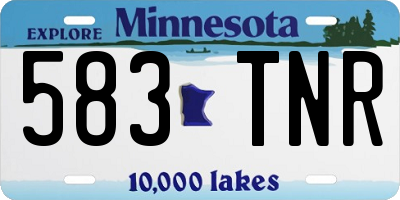 MN license plate 583TNR