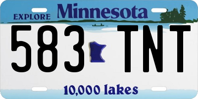 MN license plate 583TNT