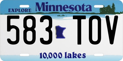 MN license plate 583TOV
