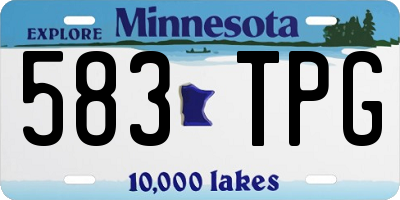 MN license plate 583TPG