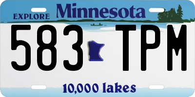 MN license plate 583TPM
