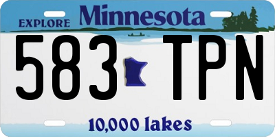 MN license plate 583TPN